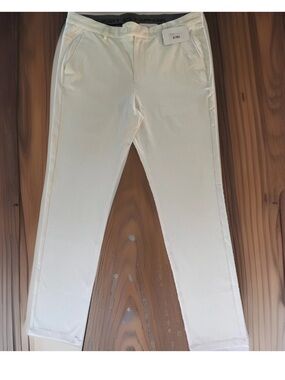 Boston Scott Golf Men's 36x33 Off-White Stretch Sport Tech Pants Athleisure NWT